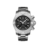 Breitling Avenger Chronograph 43 Black Dial Silver Steel Strap Watch for Men - A13385101B1A1 Authentic Buy Shop Now
