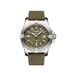 Breitling Avenger Automatic GMT 43 Green Dial Green Nylon Strap Watch for Men - A17318101L1X1 Authentic Buy Shop Now