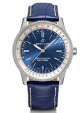 Breitling Navitimer Automatic 38mm Blue Dial Blue Leather Strap Mens Watch - A17325211C1P1 Authentic Buy Shop Now