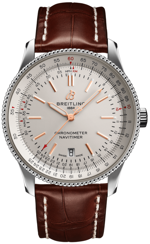 Breitling Navitimer Automatic 41 White Dial Brown Leather Strap Watch for Men - A17326211G1P2 Authentic Buy Shop Now