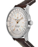 Breitling Navitimer Automatic 41 White Dial Brown Leather Strap Watch for Men - A17326211G1P2 Authentic Buy Shop Now