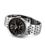 Breitling Navitimer Automatic 41mm Black Dial Silver Steel Strap Watch for Men - A17326241B1A1 Authentic Buy Shop Now