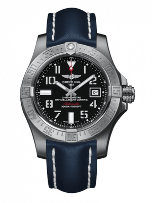 Breitling Avenger II Seawolf Stainless Steel 45mm Blue Leather Strap Mens Watch - A1733110/BC31/112X Authentic Buy Shop Now