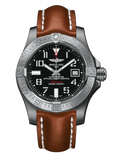 Breitling Avenger II Seawolf Stainless Steel 45mm Volcano Black Leather Strap Mens Watch - A1733110/BC31/434X Authentic Buy Shop Now