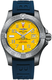 Breitling Avenger II Seawolf Yellow Dial Blue Rubber Strap 45mm Mens Watch - A1733110/I519/157S Authentic Buy Shop Now