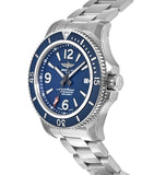 Breitling Superocean Automatic 42mm Blue Dial Silver Steel Strap Watch for Men - A17366D81C1A1 Authentic Buy Shop Now