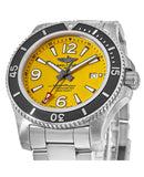 Breitling Superocean II Automatic 44mm Yellow Dial Silver Steel Strap Watch for Men - A17367021I1A1 Authentic Buy Shop Now