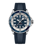 Breitling Superocean Automatic 42mm Blue Dial Blue Rubber Strap Watch for Men - A17375E71C1S1 Authentic Buy Shop Now