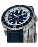 Breitling Superocean Automatic 42mm Blue Dial Blue Rubber Strap Watch for Men - A17375E71C1S1 Authentic Buy Shop Now