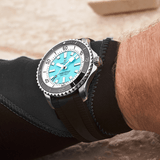 Breitling Superocean Automatic 44 Turquoise Dial Black Rubber Strap Watch for Men - A17376211L2S1 Authentic Buy Shop Now