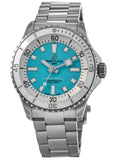 Breitling Superocean Automatic 36 Turquoise Dial Silver Steel Strap Watch for Men - A17377211C1A1 Authentic Buy Shop Now