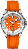Breitling Superocean Automatic 36 Orange Dial Orange Rubber Strap Watch for Men - A17377211O1S1 Authentic Buy Shop Now