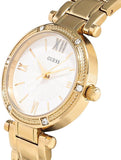 Guess Park Ave South Analog White Dial Gold Steel Strap Watch For Women - W0767L2 Authentic Buy Shop Now