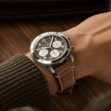 Breitling Avi Chronograph 42 P-51 Mustang Black Dial Brown Leather Strap Watch for Men - A233803A1B1X1 Authentic Buy Shop Now