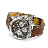 Breitling Avi Chronograph 42 Curtiss Warhawk Green Dial Brown Leather Strap Watch for Men - A233802A1L1X1 Authentic Buy Shop Now
