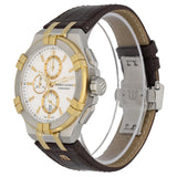 Maurice Lacroix Aikon Chronograph White Dial Brown Leather Strap Watch For Men - AI1018-PVY11-132-1 Authentic Buy Shop Now