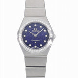 Omega Constellation Manhattan Quartz Diamonds Blue Dial Silver Steel Strap Watch for Women - 131.15.25.60.53.001 Authentic Buy Shop Now