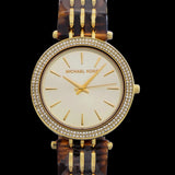 Michael Kors Darci Gold Dial Brown Two Tone Steel Strap Watch for Women - MK4326 Authentic Buy Shop Now