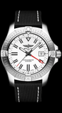 Breitling Avenger Automatic GMT 43 White Dial Black Nylon Strap Watch for Men - A32397101A1X1 Authentic Buy Shop Now