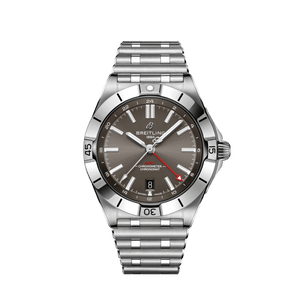 Breitling Chronomat GMT 40 Brown Dial Silver Steel Strap Watch for Men - A32398101M1A1 Authentic Buy Shop Now