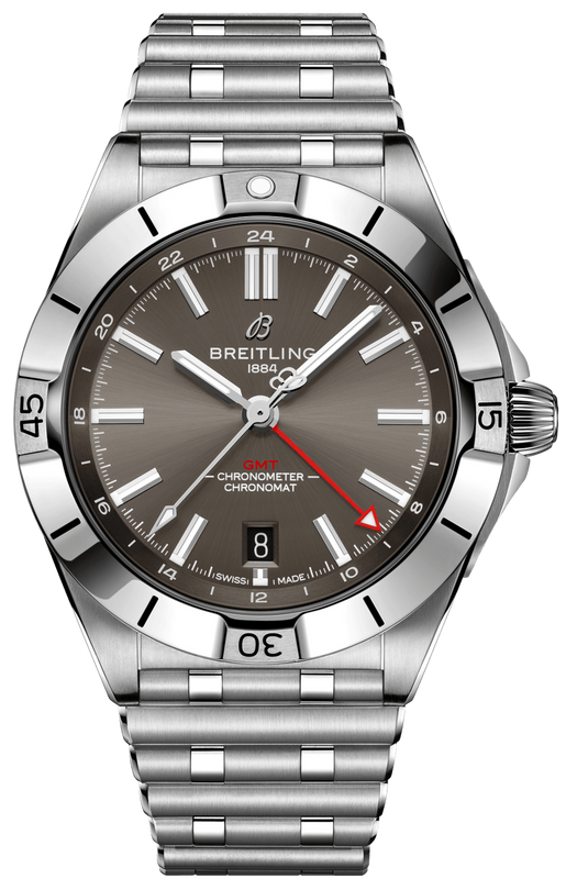 Breitling Chronomat GMT 40 Brown Dial Silver Steel Strap Watch for Men - A32398101M1A1 Authentic Buy Shop Now