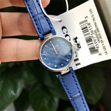 Coach Park Navy Blue Dial Navy Blue Leather Strap Watch for Women - 14503535 Authentic Buy Shop Now