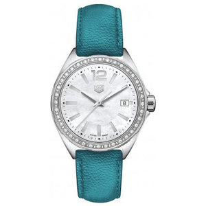Tag Heuer Formula 1 Quartz Diamonds Mother of Pearl Dial Blue Leather Strap Watch for Women - WBJ131A.FC8256 Authentic Buy Shop Now