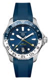 Tag Heuer Aquaracer Professional 300 GMT Automatic Blue Dial Blue Rubber Strap Watch for Men - WBP2010.FT6198 Authentic Buy Shop Now
