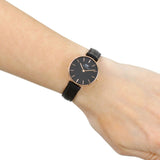 Daniel Wellington Classic Petite Reading Black Dial Black Leather Strap Watch For Women - DW00100223 Authentic Buy Shop Now
