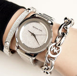 Michael Kors Kinley Diamond Pave Silver Dial Silver Steel Strap Watch for Women - MK5996 Authentic Buy Shop Now