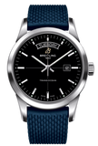 Breitling Transocean Day & Date 42mm Automatic Black Dial Blue Mesh Bracelet Mens Watch - A4531012/BB69/280S/ A20S.1 Authentic Buy Shop Now