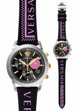 Versace Sport Tech Chronograph Black Dial Black Rubber Strap Watch for Women - VELT00619 Authentic Buy Shop Now