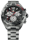Tag Heuer Formula 1 Chronograph Grey Dial Silver Steel Strap Watch for Men - CAZ1114.BA0877 Authentic Buy Shop Now