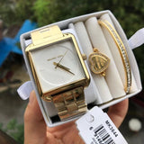 Michael Kors Lake Quartz White Dial Gold Steel Strap Watch For Women - MK3644 Authentic Buy Shop Now