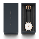 Daniel Wellington Classic Sheffield White Dial Black Leather Strap Watch for Women - DW00100036 Authentic Buy Shop Now