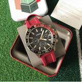 Fossil Bannon Multifunction Black Dial Red Silicone Strap Watch for Men - BQ2499 Authentic Buy Shop Now