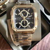 Fossil Inscription Multifunction Black Dial Gold Steel Strap Watch for Men - BQ2656 Authentic Buy Shop Now