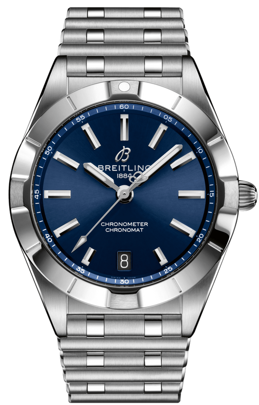 Breitling Chronomat 32 Blue Dial Silver Steel Strap Watch for Women - A77310101C1A1 Authentic Buy Shop Now