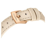 Swarovski Certa Crystals Silver Dial Beige Leather Strap Watch for Women - 5672968 Authentic Buy Shop Now