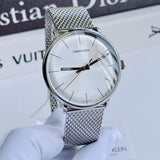 Calvin Klein White Dial Silver Mesh Bracelet Watch for Women - K8M21126 Authentic Buy Shop Now