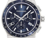 Salvatore Ferragamo 1927 Chrono Analog Blue Dial Blue Leather Strap Watch for Men - SFKZ00223 Authentic Buy Shop Now