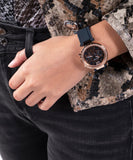 Guess Solistice Diamonds Roe Gold Dial Black Rubber Strap Watch for Women - GW0484L2 Authentic Buy Shop Now