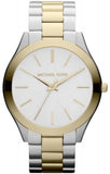 Michael Kors Runway Slim Silver Dial Two Tone Stainless Steel Strap Watch for Women - MK3198 Authentic Buy Shop Now