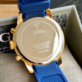 Guess Sunrise Blue Dial with Diamonds Blue Rubber Strap Watch For Women - W0616L2 Authentic Buy Shop Now