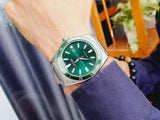 Citizen Eco Drive Vintage Green Dial Silver Steel Strap Watch For Men - AW1598-70X Authentic Buy Shop Now
