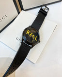 Gucci G Timeless Ghost Black Dial Black Rubber Strap Unisex Watch - YA1264017 Authentic Buy Shop Now