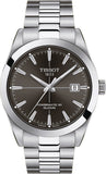 Tissot Gentleman Powermatic 80 Silicium Black Dial Silver Steel Strap Watch For Men - T127.407.11.061.01 Authentic Buy Shop Now