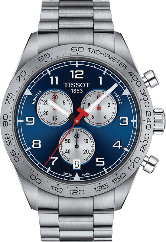 Tissot PRS 516 Chronograph Blue Dial Blue Steel Strap Watch for Men - T131.617.11.042.00 Authentic Buy Shop Now