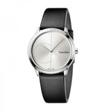 Calvin Klein Minimal Silver Dial Black Leather Strap Watch for Men - K3M221CY Authentic Buy Shop Now