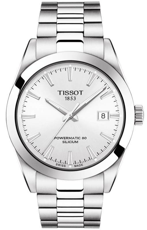Tissot Gentleman Powermatic 80 Silicium Silver Dial Silver Steel Strap Watch For Men - T127.407.11.031.00 Authentic Buy Shop Now